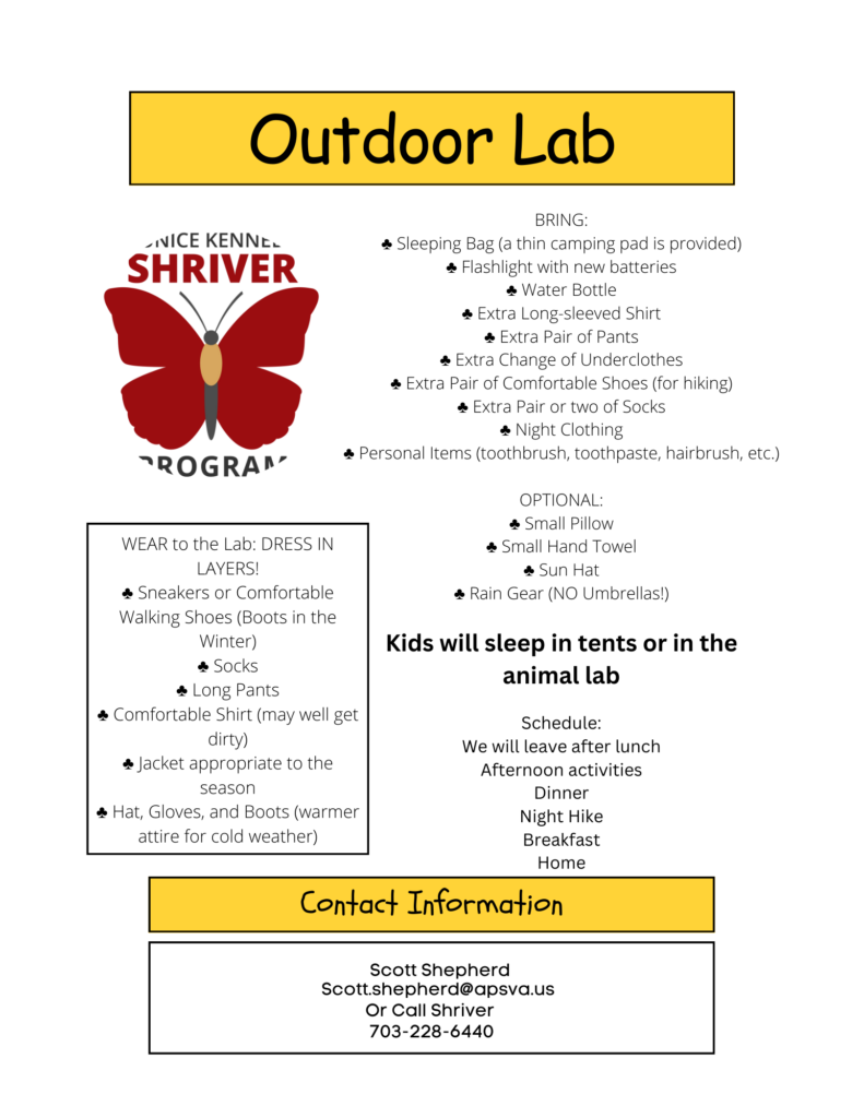 Outdoor Lab List