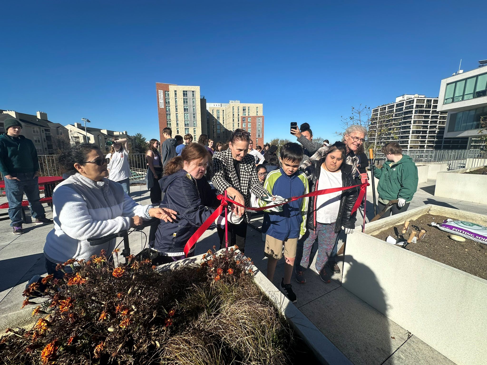 Shriver Students Ribbon Cutting