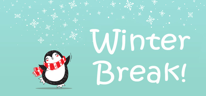 Blue Winter Break Banner